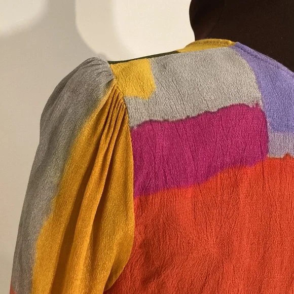 Conditions apply anthro blouse watercolor xsmall - Picture 7 of 16